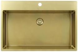 Pure.Sink Exclusivo Gouden Grote Spoelbak 75x40cm Tapwing met Kraangat BB7540T-60
