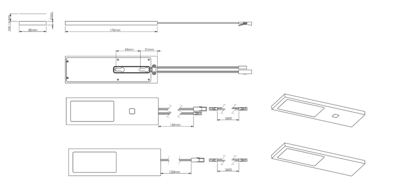 Indux Solin Keuken Opbouw Multi Tone LED Set 4 Spots x 3.6 W Zwart 1208972346