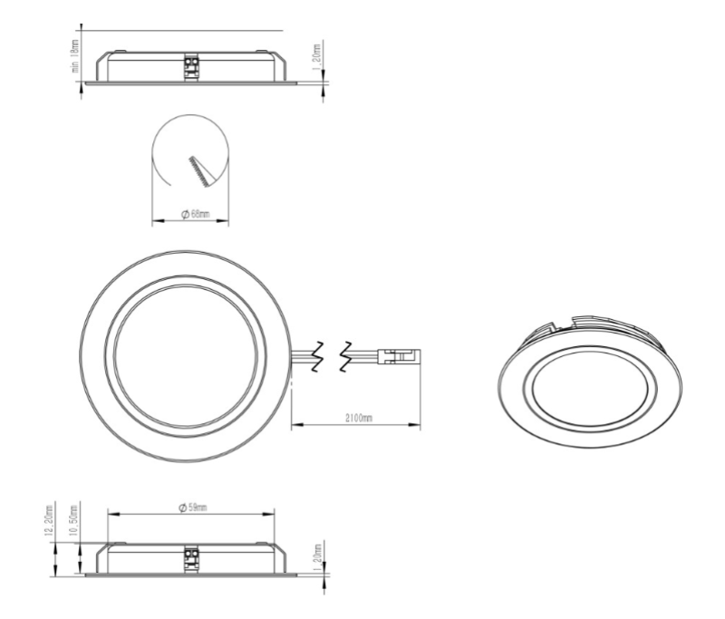 Indux Luma inbouw keuken Multi Tone LED Spot Wit 1208972407