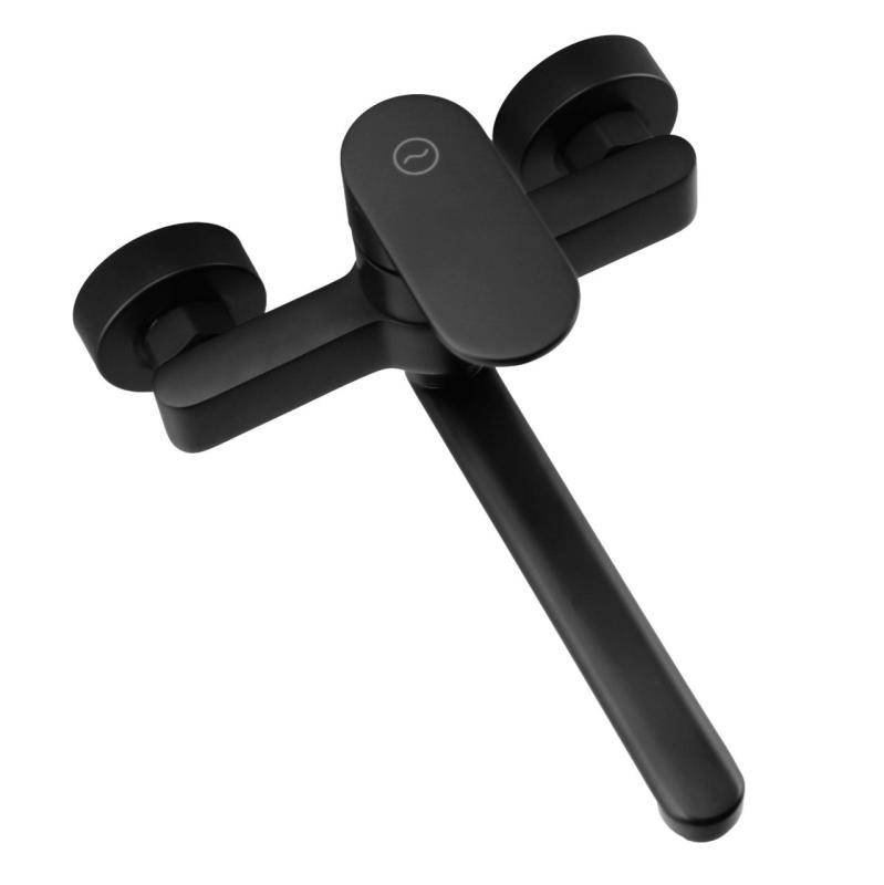 Aquanello Casa Eenhendel Keuken Muurkraan Zwart met uitloop 20 cm BL-1420-CS