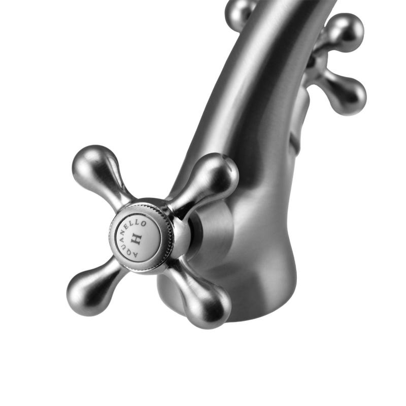 Aquanello Heritage Ascot Klassieke Nostalgische Wastafelmengkraan RVS NB-4101-HA