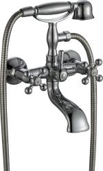 Aquanello Heritage Ascot Klassieke Opbouw Badkraan met Sterknoppen RVS inclusief Handdouche NB-3002-HA
