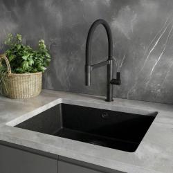 Ausmann Alira Zwarte Keukenkraan met Flexibele uitloop 1208972565