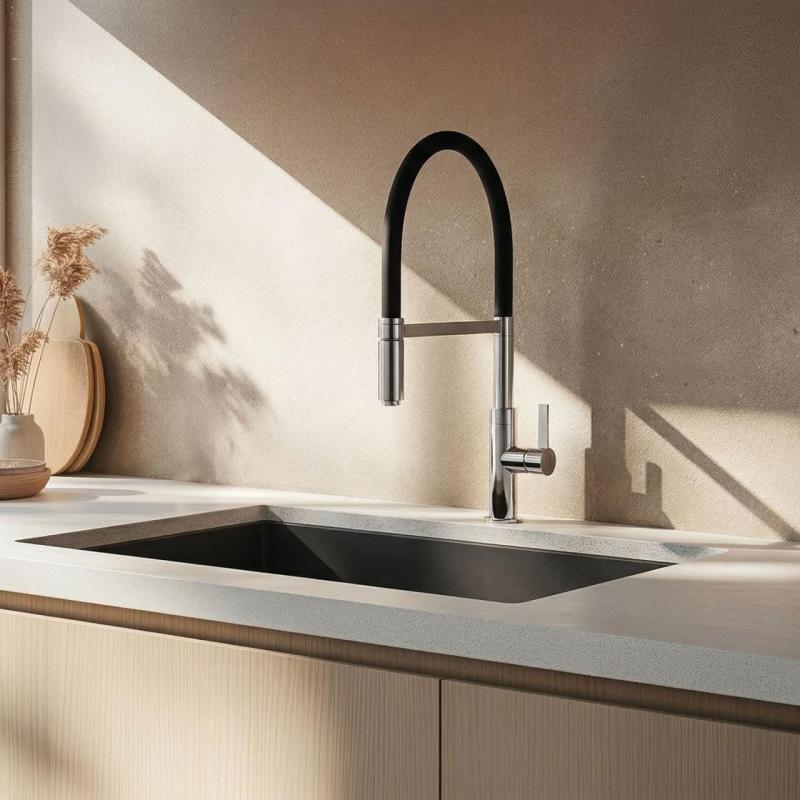 Ausmann Lavea Chroom Keukenkraan met Draaibare en Flexibele Uitloop 1208972568