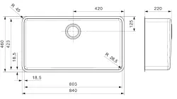 Reginox Ohio 80x42 grote RVS spoelbak onderbouw, opbouw en vlakbouw B08H4LLU06GDS.9 1503