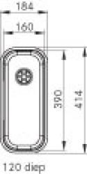 Franke spoelbak Largo LAX 110.16D onderbouw 1120157550