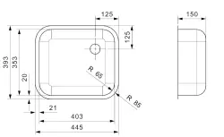 Reginox L18 4035 OSK RVS Spoelbak vlakbouw B2914LLU02GDS